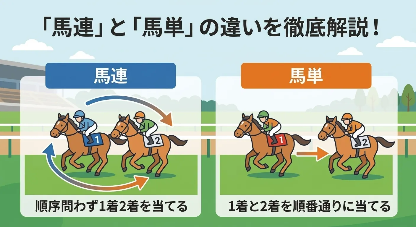 馬連と馬単の違い